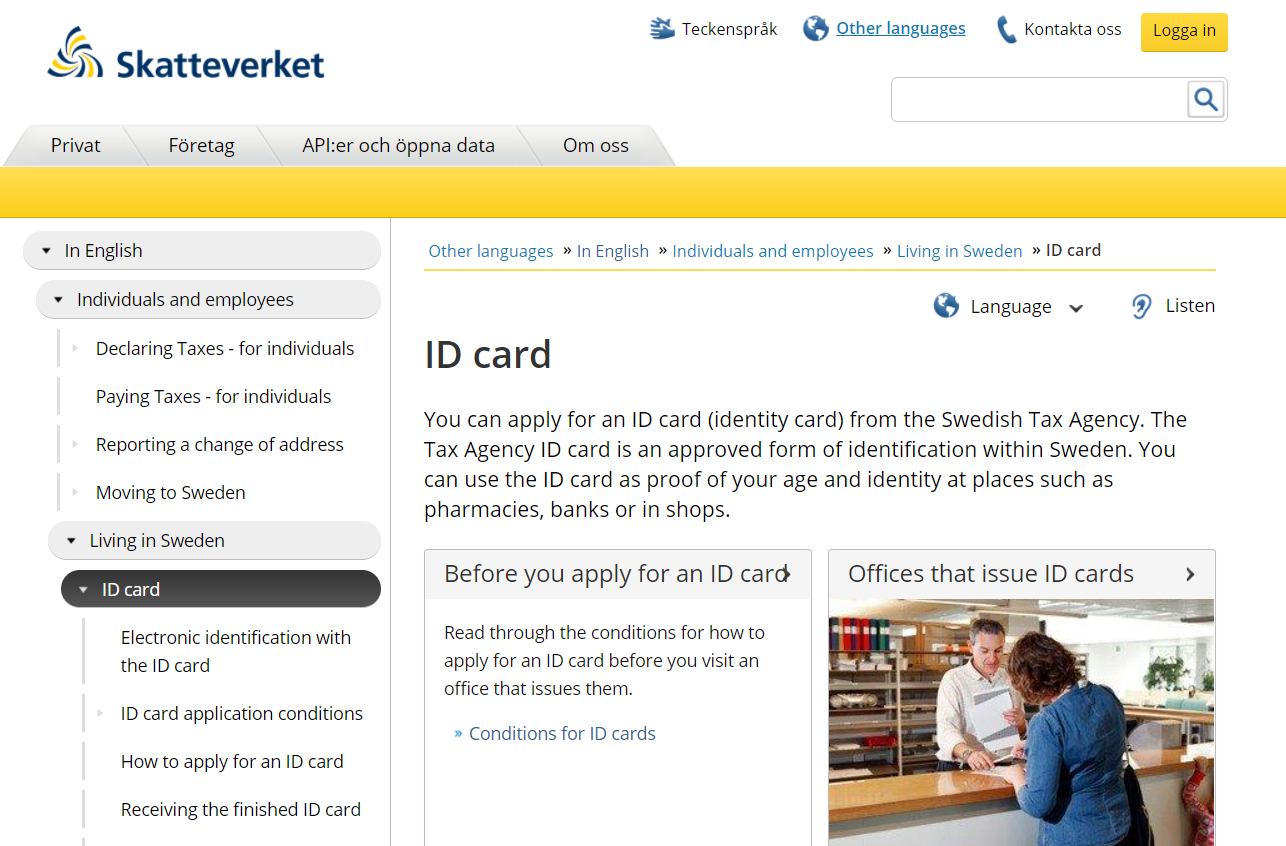 How to Apply for Swedish ID card ⋆ websynne
